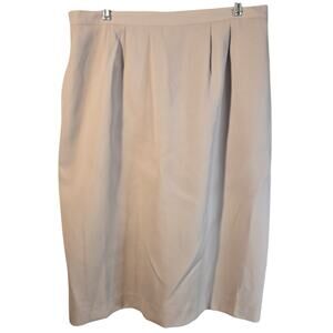 Classic 18W Taupe/Beige/Cream Pencil Skirt [0391]